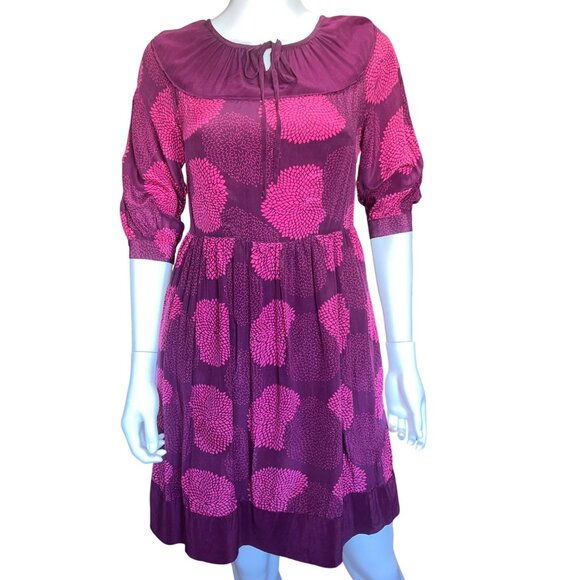 Girls from Savoy Bouquet Toss Dress 100% Silk Dress w/ Pockets Womens Size 0 - Picture 1 of 11